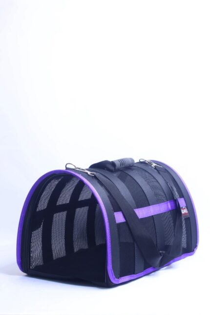 MİGNO Astra Fileli Model Kedi Köpek Taşıma Çantaları - Mor