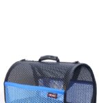 MİGNO FLYBAG Voyager Fileli Model Kedi Köpek Taşıma Çantaları - Mavi-Siyah