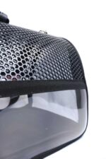 MİGNO FLYBAG Voyager Fileli-Şeffaf Model Kedi Köpek Taşıma Çantaları - Siyah - Görsel 4