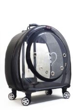 MİGNO Jumbo Model Kedi Köpek Taşıma Çantası Fileli Siyah