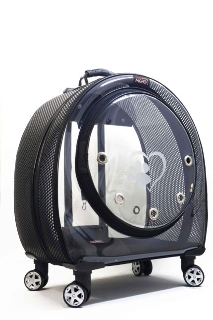 MİGNO Jumbo Model Kedi Köpek Taşıma Çantası Fileli Siyah