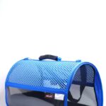 MİGNO FLYBAG Voyager Fileli-Şeffaf Model Kedi Köpek Taşıma Çantaları - Mavi