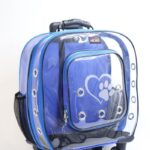 MİGNO Prestige Model Şeffaf Kedi Köpek Taşıma Çantaları Büyük - Mavi