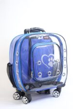 MİGNO Prestige Model Şeffaf Kedi Köpek Taşıma Çantaları Büyük - Mavi