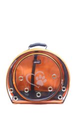 MİGNO Astronot Model Kedi Köpek Taşıma Çantası Şeffaf Fileli Siyah Turuncu - Görsel 2