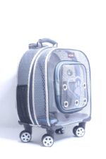 MİGNO PRIME Fileli Model Kedi Köpek Taşıma Çantaları - Gri