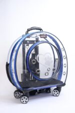 MİGNO Küçük Şeffaf Model Kedi Köpek Taşıma Çantası Mavi