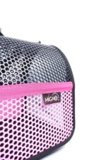 MİGNO FLYBAG Voyager Fileli Model Kedi Köpek Taşıma Çantaları - Pembe-Siyah - Görsel 4