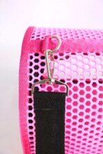 MİGNO FLYBAG Voyager Fileli-Şeffaf Model Kedi Köpek Taşıma Çantaları - Pembe - Görsel 5