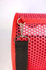 MİGNO FLYBAG Voyager Fileli-Şeffaf Model Kedi Köpek Taşıma Çantaları - Kırmızı - Görsel 5