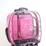 MİGNO Prestige Model Şeffaf Kedi Köpek Taşıma Çantaları Büyük - Pembe