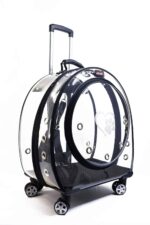 MİGNO Jumbo Model Kedi Köpek Taşıma Çantası Şeffaf Siyah - Görsel 2