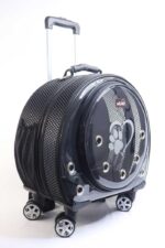 MİGNO Space Model Kedi Köpek Taşıma Çantası Fileli Siyah