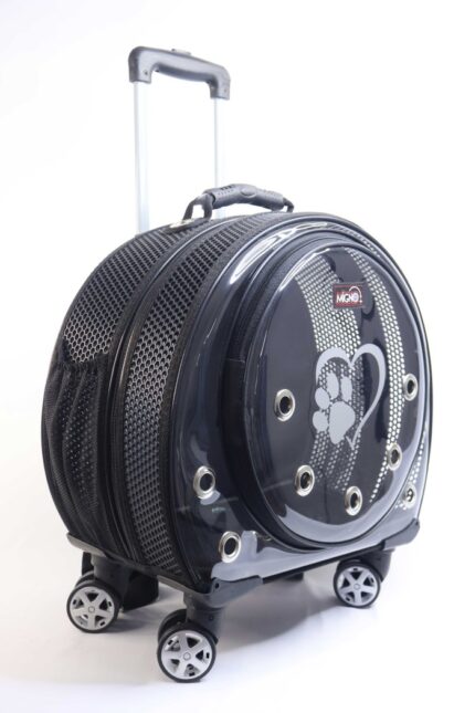 MİGNO Space Model Kedi Köpek Taşıma Çantası Fileli Siyah