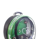 MİGNO Astronot Model Kedi Köpek Taşıma Çantası Şeffaf Fileli Siyah Yeşil