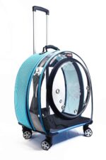 MİGNO Jumbo Model Kedi Köpek Taşıma Çantası Şeffaf Fileli Turkuaz - Görsel 2