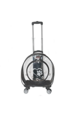 MİGNO Küçük Şeffaf- Fileli Model Kedi Köpek Taşıma Çantası Siyah - Görsel 4