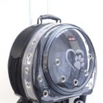 MİGNO Space Model Kedi Köpek Taşıma Çantası Fileli Şeffaf Gri