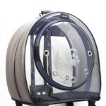 MİGNO Jumbo Model Kedi Köpek Taşıma Çantası Fileli Gri