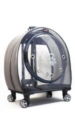 MİGNO Jumbo Model Kedi Köpek Taşıma Çantası Fileli Gri