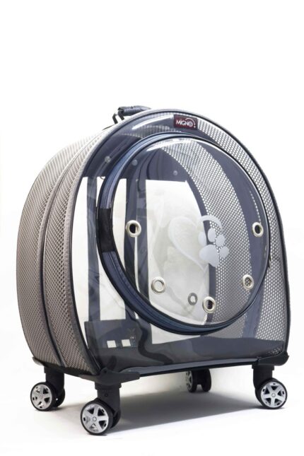 MİGNO Jumbo Model Kedi Köpek Taşıma Çantası Fileli Gri