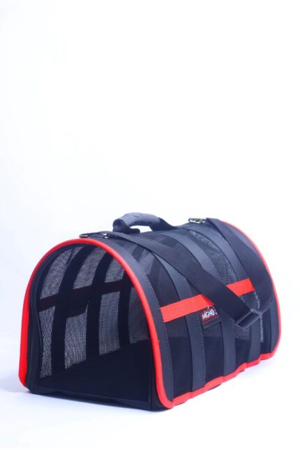 MİGNO Astra Fileli Model Kedi Köpek Taşıma Çantaları - Kırmızı