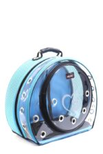 MİGNO Astronot Model Kedi Köpek Taşıma Çantası Şeffaf Fileli Turkuaz