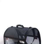 MİGNO FLYBAG Voyager Fileli-Şeffaf Model Kedi Köpek Taşıma Çantaları - Siyah