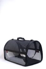 MİGNO FLYBAG Voyager Fileli-Şeffaf Model Kedi Köpek Taşıma Çantaları - Siyah