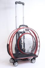 MİGNO Büyük Şeffaf Model Kedi Köpek Taşıma Çantası Kırmızı - Görsel 2