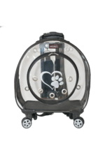 MİGNO Küçük Şeffaf- Fileli Model Kedi Köpek Taşıma Çantası Siyah - Görsel 2