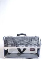 MİGNO FLYBAG Voyager Fileli-Şeffaf Model Kedi Köpek Taşıma Çantaları - Gri - Görsel 2