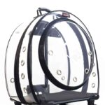 MİGNO Jumbo Model Kedi Köpek Taşıma Çantası Şeffaf Siyah