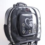MİGNO Prestige Model Şeffaf Kedi Köpek Taşıma Çantaları Büyük - Siyah
