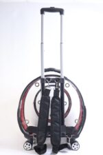 MİGNO Küçük Fileli Model Kedi Köpek Taşıma Çantası Siyah - Kırmızı - Görsel 4