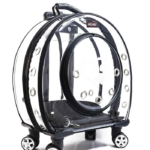 MİGNO Küçük Şeffaf Model Kedi Köpek Taşıma Çantası Siyah