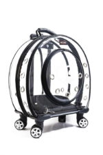 MİGNO Küçük Şeffaf Model Kedi Köpek Taşıma Çantası Siyah