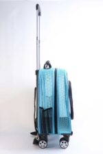 MİGNO Prestige Model Fileli Kedi Köpek Taşıma Çantaları Küçük - Turkuaz - Görsel 3