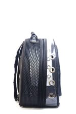 MİGNO Astronot Model Kedi Köpek Taşıma Çantası Şeffaf Fileli Siyah - Görsel 3