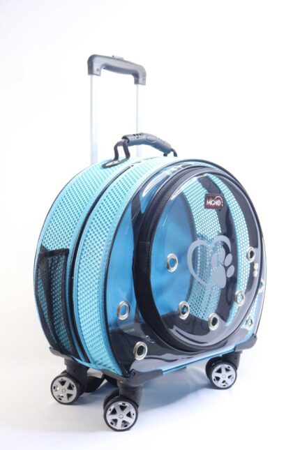 MİGNO Space Model Kedi Köpek Taşıma Çantası Fileli Turkuaz