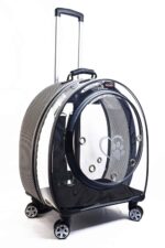 MİGNO Jumbo Model Kedi Köpek Taşıma Çantası Şeffaf Fileli Gri - Görsel 2