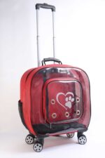 MİGNO Prestige Model Fileli Kedi Köpek Taşıma Çantaları Büyük - Kırmızı - Görsel 2