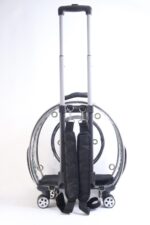 MİGNO Küçük Şeffaf - Fileli Model Kedi Köpek Taşıma Çantası Gri - Görsel 4