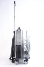 MİGNO Küçük Şeffaf - Fileli Model Kedi Köpek Taşıma Çantası Gri - Görsel 3