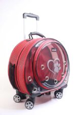 MİGNO Space Model Kedi Köpek Taşıma Çantası Fileli Kırmızı