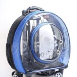 MİGNO Küçük Fileli Model Kedi Köpek Taşıma Çantası Mavi - Siyah