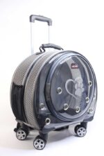 MİGNO Space Model Kedi Köpek Taşıma Çantası Fileli Gri