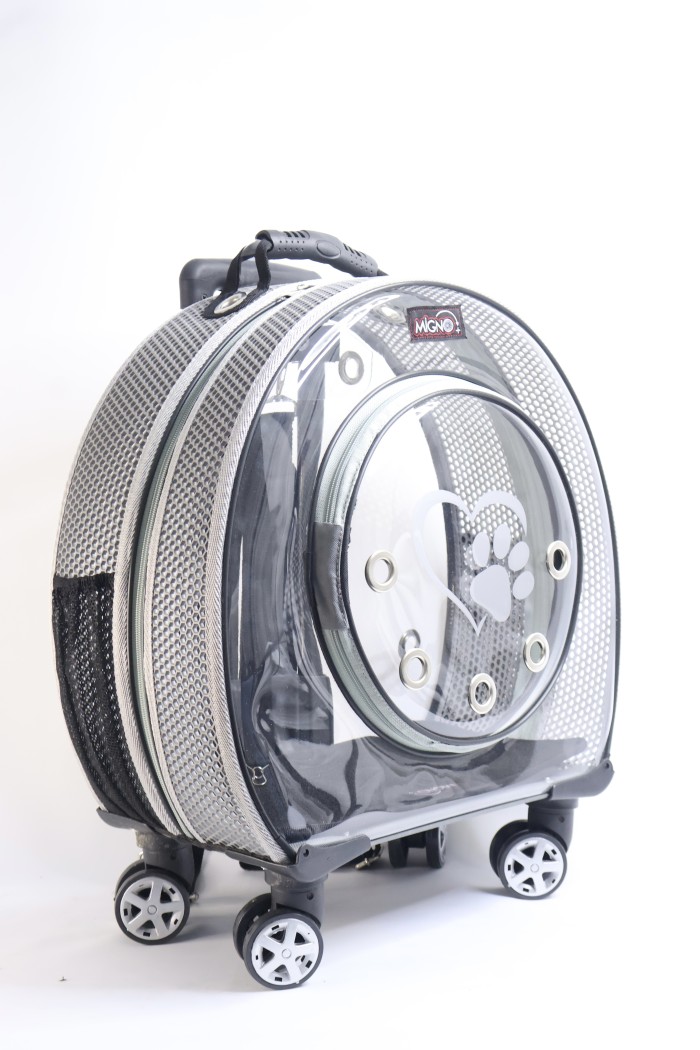 c8c0439438abf6aada18cca2969fb056.jpeg MİGNO Büyük Fileli Model Kedi Köpek Taşıma Çantası Gri - Görsel 1