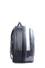 MİGNO Astronot Model Kedi Köpek Taşıma Çantası Şeffaf Fileli Siyah Gri - Görsel 3