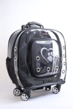 MİGNO Prestige Model Şeffaf Kedi Köpek Taşıma Çantaları Küçük - Siyah